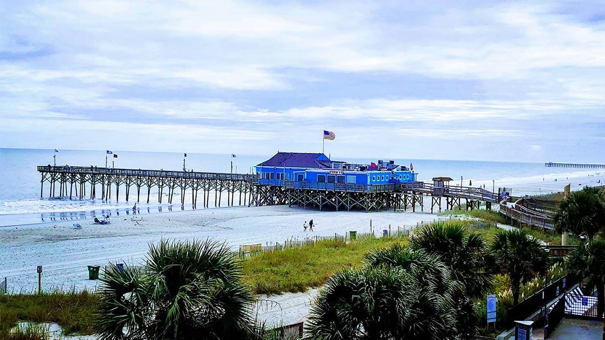 Beach under Pier 14 at the Boardwalk - Myrtle Beach, South Carolina, USA